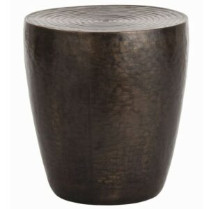 Arteriors Clint End Table, Antique Bronze, 23 x 21.5