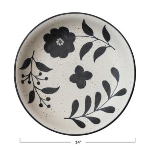 Creative Co-Op Hand-Painted Stoneware Bowl - Image 4